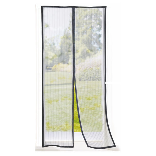 ZANZARIERA MAGNETICA CON 9 MAGNETI 210 X 90 CM NERA PER PORTA COLOR NERO