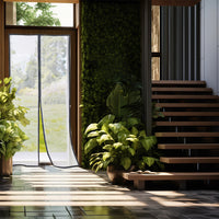 ZANZARIERA MAGNETICA CON 9 MAGNETI 210 X 90 CM NERA PER PORTA COLOR NERO