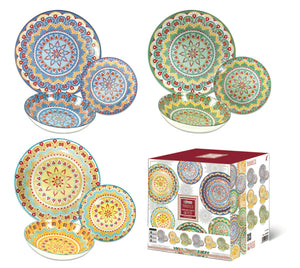 MAURY'S MARRAKECH SERVIZIO DI PIATTI DA 18 PEZZI MULTICOLORE