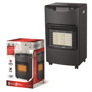 STUFA A GAS PIEGHEVOLE 4200 WATT 3 LIVELLI DI POTENZA COLORE NERO