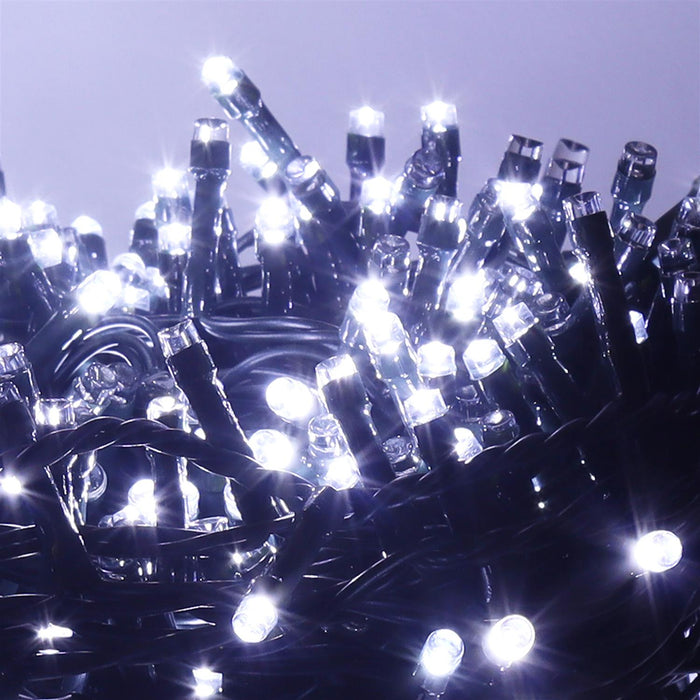 HIGH-TECH LUCI DI NATALE 500 LED BIANCO FREDDO DA INTERNO E ESTERNO 26,5 METRI