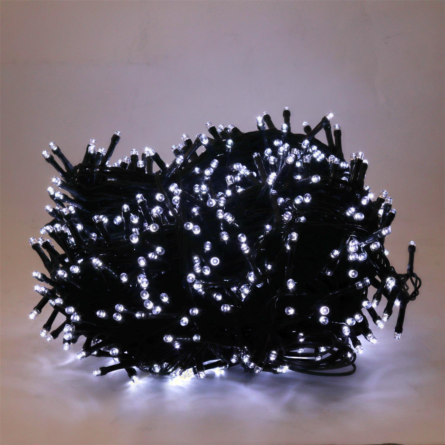 HIGH-TECH LUCI DI NATALE 1000 LED BIANCO FREDDO DA INTERNO E ESTERNO 49 METRI