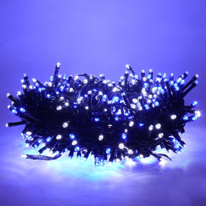 HIGH-TECH LUCI DI NATALE 500 LED BIANCO/BLU DA INTERNO E ESTERNO 26,5 METRI