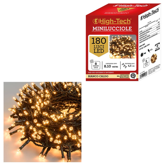 HIGH-TECH FILO LED 180 BIANCO CALDO