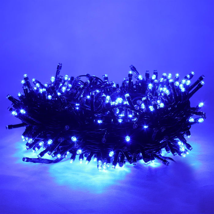 HIGH-TECH LUCI DI NATALE 500 LED BIANCO/BLU DA INTERNO E ESTERNO 26,5 METRI