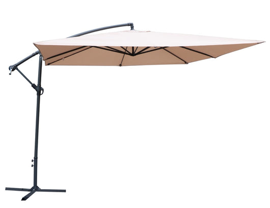 MAURY'S OMBRELLONE LAMPARA QUADRATO 3 X 3 METRI IN COLORE ECRÙ