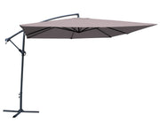 MAURY'S OMBRELLONE QUADRATO LAMPARA 3 X 3 METRI IN COLORE GRIGIO