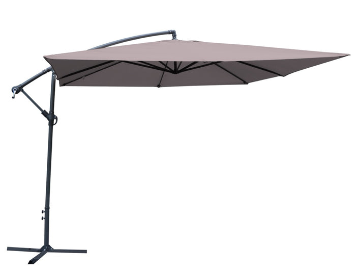 MAURY'S OMBRELLONE QUADRATO LAMPARA 3 X 3 METRI IN COLORE GRIGIO