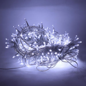 HIGH-TECH LUCI DI NATALE 500 LED BIANCO FREDDO DA INTERNO E ESTERNO 26,5 METRI