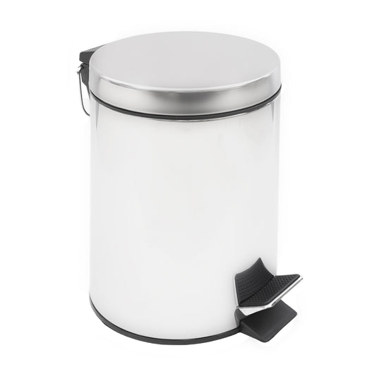 MAURY'S PATTUMIERA INOX TONDA A PEDALE CON TECNOLOGIA SOFT CLOSE 12 LITRI