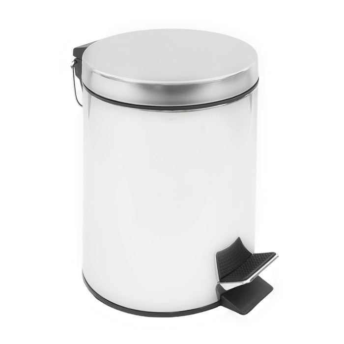 MAURY'S PATTUMIERA INOX TONDA A PEDALE CON TECNOLOGIA SOFT CLOSE 3 LITRI