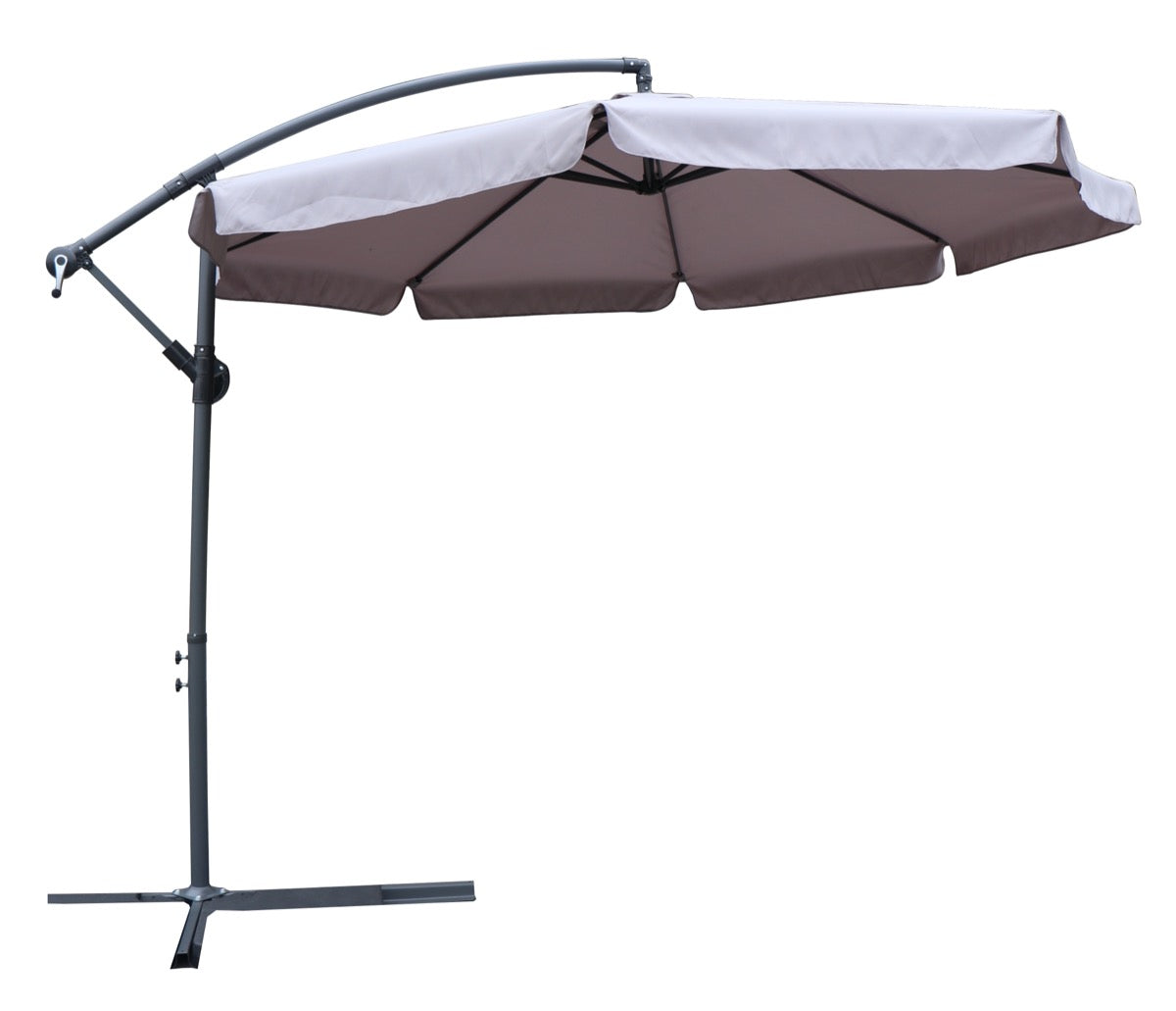 MAURY'S OMBRELLONE LAMPARA ROTONDO 3 METRI IN COLORE GRIGIO TUBO Ø 48 MM