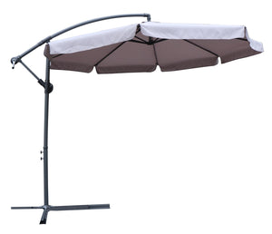 MAURY'S OMBRELLONE LAMPARA ROTONDO 3 METRI IN COLORE GRIGIO TUBO Ø 48 MM