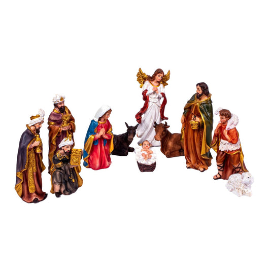 MAURY'S SET NATIVITA' DECORATO A MANO CON 11 STATUTE DA 16 CM