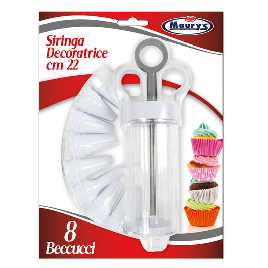 MAURY'S SIRINGA DECORATRICE CON 8 BECCUCCI 22 CM