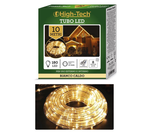 HIGH-TECH TUBO A LED DA 10 METRI CON 180 LED IN COLORE BIANCO CALDO