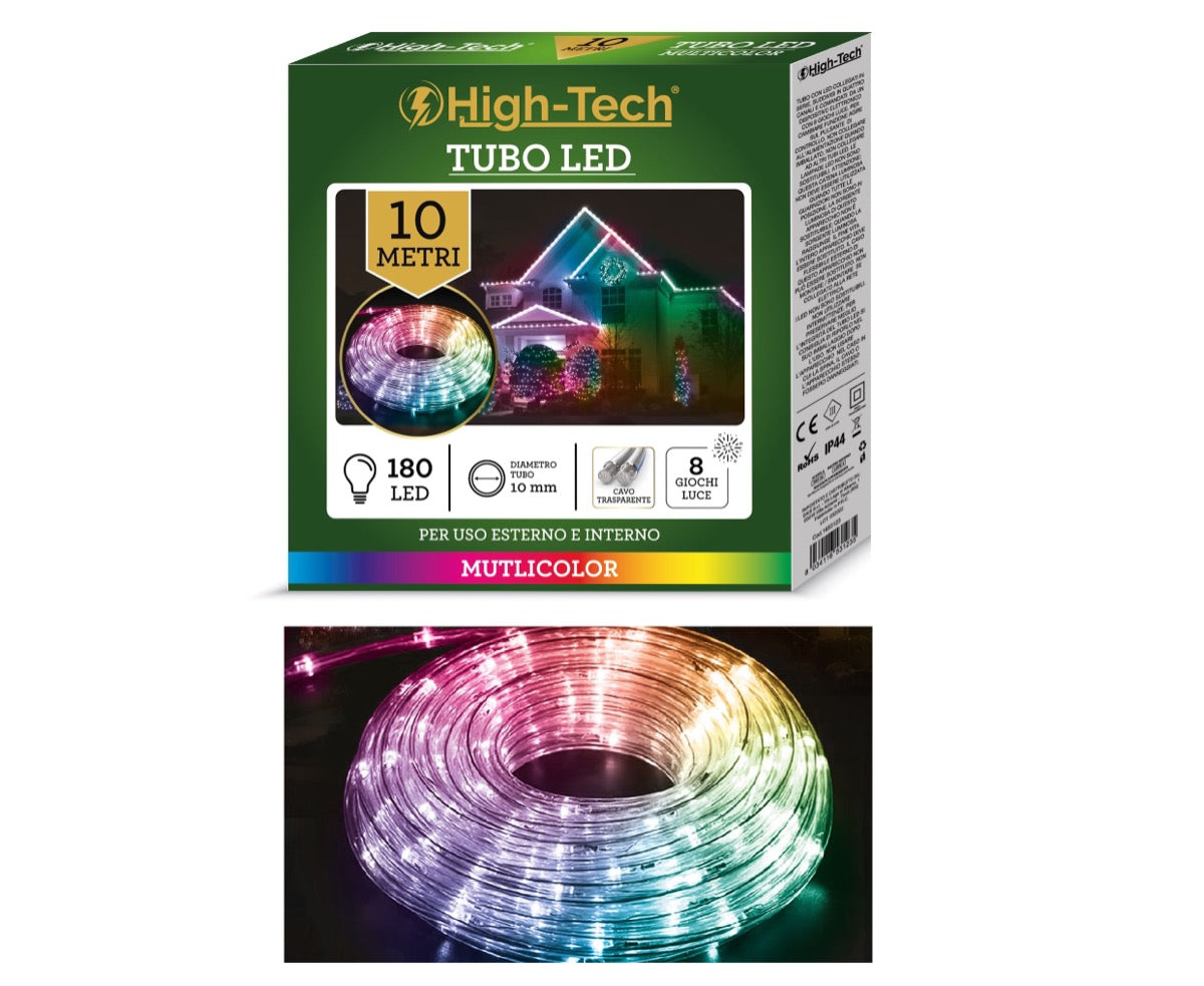 HIGH-TECH TUBO A LED DA 10 METRI CON 180 LED MULTICOLOR