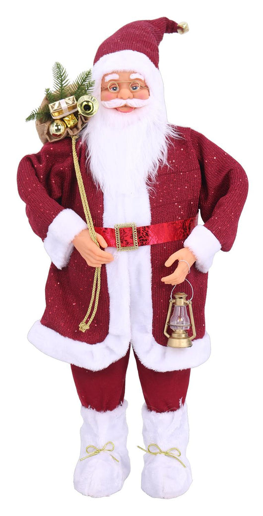 MAURY'S PUPAZZO DI BABBO NATALE CON VESTITO ROSSO DA 100 CM