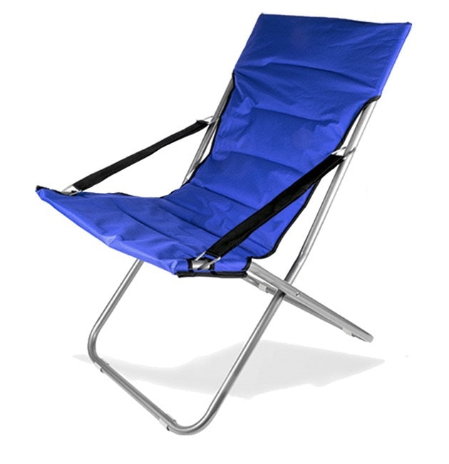 SEDIA SDRAIO PIEGHEVOLE IMBOTTITA CANAPONE BLU