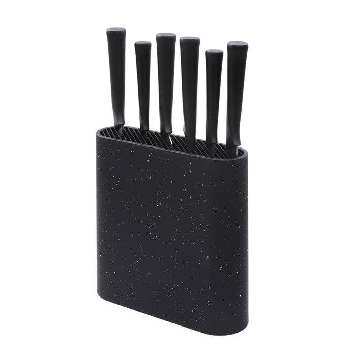 MAURY'S CEPPO CON 6 COLTELLI SMART DA CUCINA IN COLORE NERO