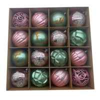 MAURY'S FANTASY BOX CONFEZIONE DA 16 SFERE DA 8 CM IN COLORE ROSA E TIFFANY