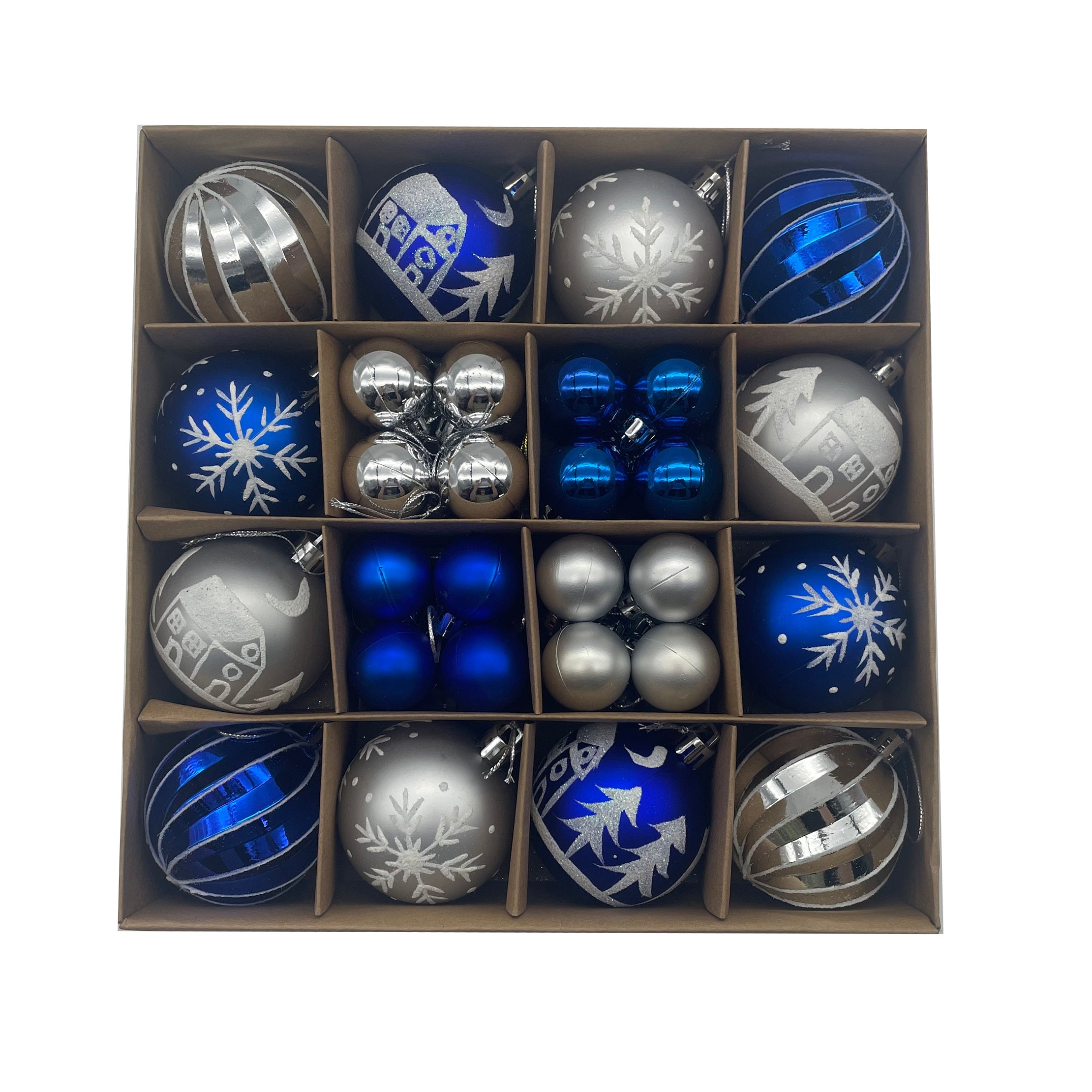 MAURY'S SPECIAL BOX CONFEZIONE DA 44 SFERE IN COLORE SILVER E BLU