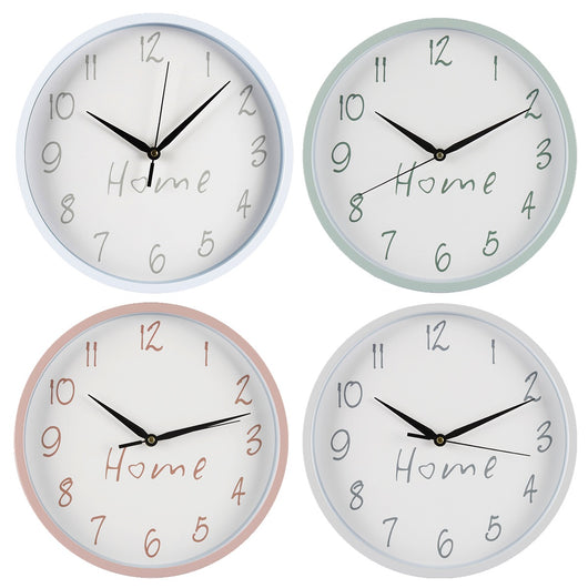 MAURY'S OROLOGIO HOMELY SHABBY CM.30 CON SCRITTA HOME E NUMERI GRANDI COLORAZIONE ASSORTITA