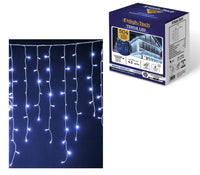 HIGH-TECH TENDA A CADUTA CON 504 LUCI LED IN COLORE BIANCO GHIACCIO