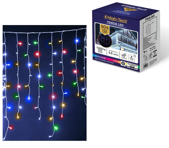 HIGH-TECH TENDA 504 LED MULTICOLOR 8 GIOCHI DI LUCE