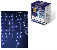HIGH-TECH TENDA A CADUTA SFALSATA CON 736 LUCI LED IN COLORE BIANCO GHIACCIO