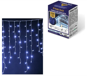 HIGH-TECH TENDA A CADUTA SFALSATA CON 288 LUCI LED IN COLORE BIANCO GHIACCIO OKX