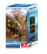 MAURY'S HIGH-TECH FILO MICROLED A ENERGIA SOLARE CON 200 LED DA 20 METRI