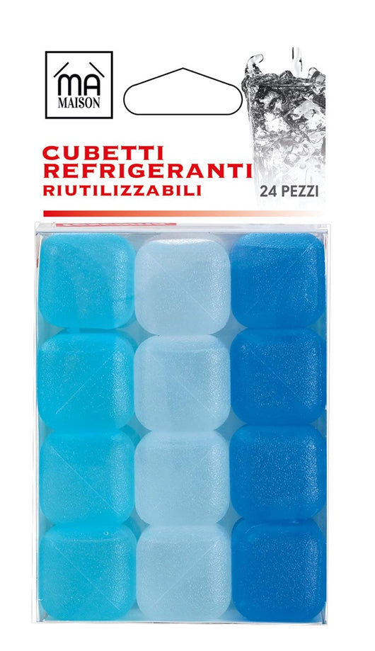 CUBETTI REFRIGERANTI RIUTILIZZABILI IN SET DA 24 PEZZI