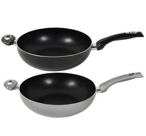 MAURY'S CHEF INDUCTION PADELLA SALTAPASTA CON 2 MANICI DIAMETRO DA 32 CM