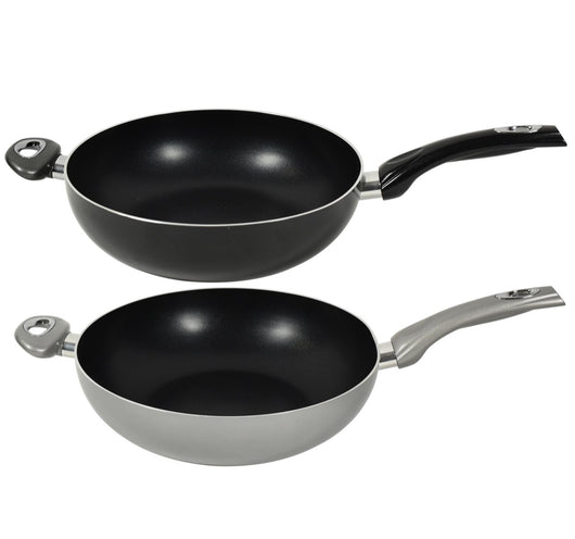 MAURY'S CHEF INDUCTION PADELLA SALTAPASTA CON 2 MANICI DIAMETRO DA 32 CM