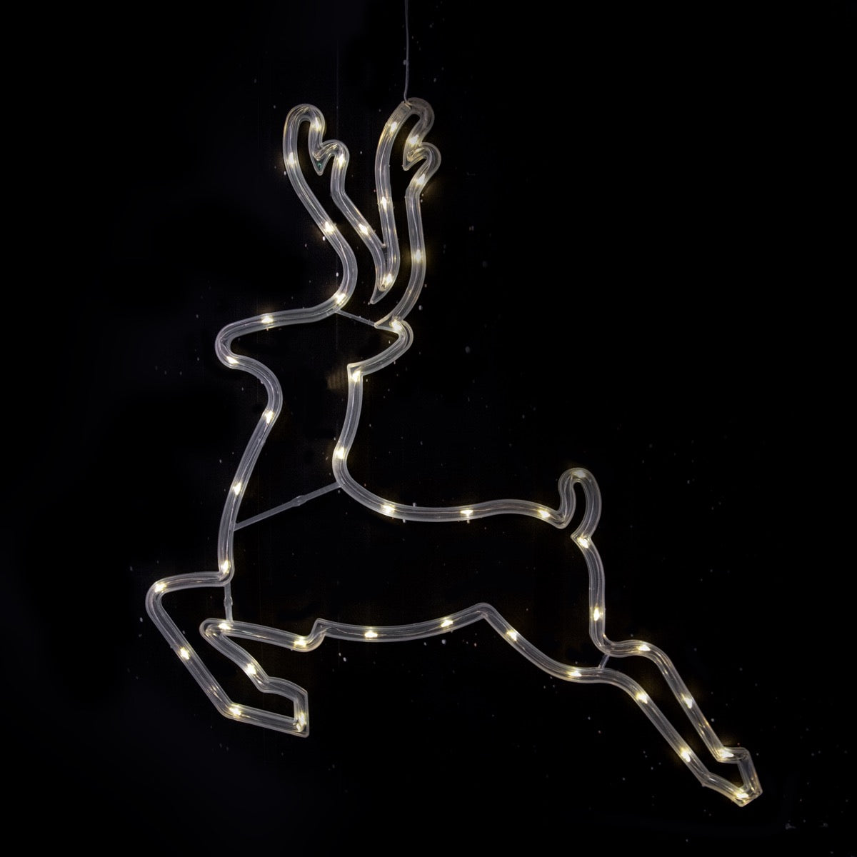 HIGH - TECH  RENNA LUMINOSA NATALIZIA DA ESTERNO CON 43 LED CM.42,5X41,5 A BATTERIA COLORE CALDO