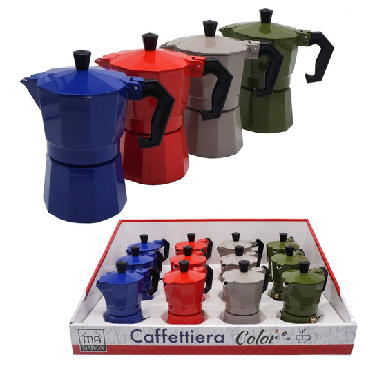 MAURY'S CAFFETTIERA COLORATA CON CAPIENZA 1 TAZZA IN COLORAZIONE ASSORTITA