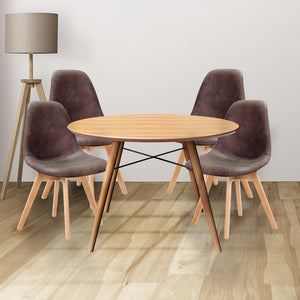 MAURY'S SEDIA DA ARREDO CON GAMBE IN LEGNO DI COLORE BROWN