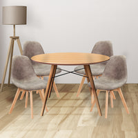 MAURY'S SEDIA DA ARREDO CON GAMBE IN LEGNO DI COLORE LIGHT GREY