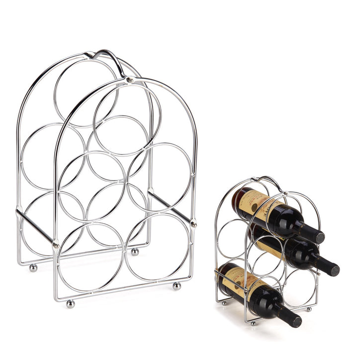 MA MAISON PORTABOTTIGLIE 5 POSTI 21X14 CM IN ALLUMINIO FORMA TONDA