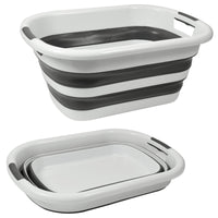 MAURY'S VASCHETTA PIEGHEVOLE IN SILICONE DA 40 LT COLORE BIANCO E GRIGIO