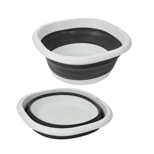 MAURY'S BACINELLA PIEGHEVOLE CAPIENZA DA 5 LT IN COLORE GRIGIO E BIANCO