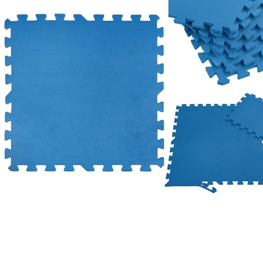 TAPPETINO EVA SOTTO PISCINA 9 PZ PIASTRELLE 50X50 CM SPESSE 3 MM MORBIDE ANTISCIVOLO