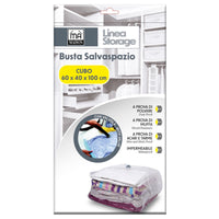 BUSTA SALVASPAZIO CUBO 60X40X100 CM A PROVA DI POLVERE MUFFA E ACARI