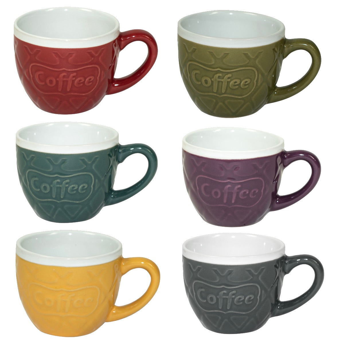 MAURY'S COFFEE SET DI 6 TAZZINE MULTICOLORE