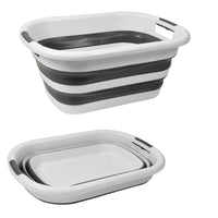 MAURY'S VASCHETTA PIEGHEVOLE IN SILICONE DA 26 LT COLORE BIANCO E GRIGIO