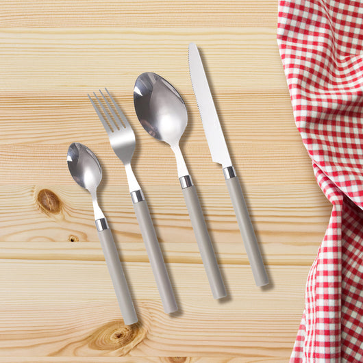 MAURY'S SET POSATE LUCY IN CONFEZIONE DA 24 PEZZI IN COLORE TORTORA