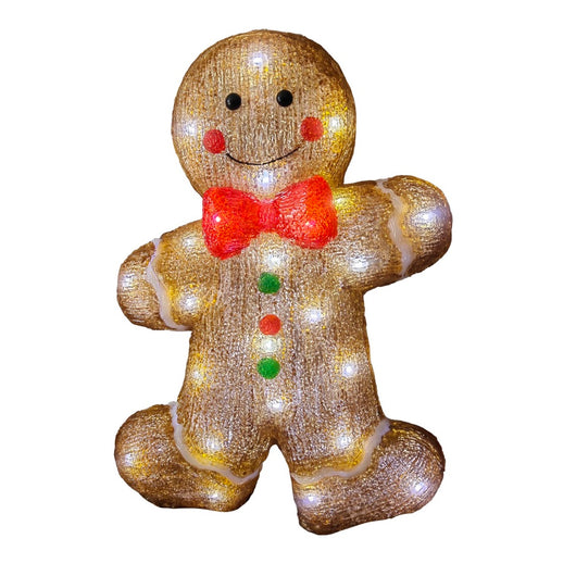 MA MAISON PAN DI ZENZERO LUMINOSO 40 LED 28X8X37 CM A CORRENTE PERSONAGGIO SIMPATICO