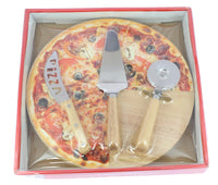 SET PIZZA CON TAGLIERE IN LEGNO E UTENSILI PROFESSIONALI