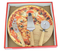 SET PIZZA CON TAGLIERE IN LEGNO E UTENSILI PROFESSIONALI